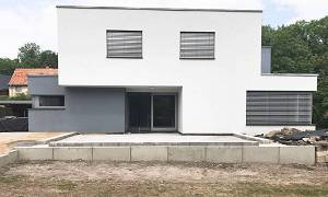 vor Montage der Überdachung